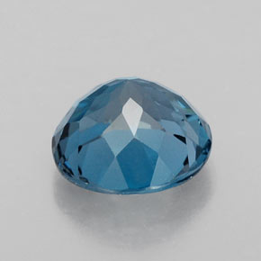 Topacio azul natural de 2,55 ct, corte redondo, VVS-VS