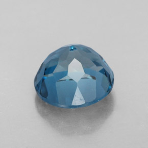 Topacio azul natural de 2,75 ct, corte redondo, VVS-VS