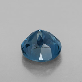 Topacio azul natural de 2,89 ct, corte redondo, VVS-VS
