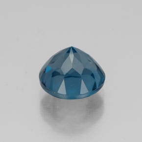 Topacio azul natural de 2,72 ct, corte redondo, VVS