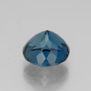 Topacio azul natural de 2,89 ct, corte redondo, VVS