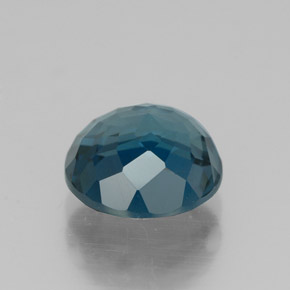 Topacio azul natural de 2,51 ct, corte redondo, VVS-VS