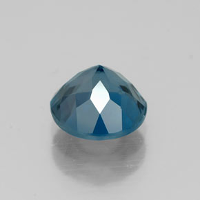 Topacio azul natural de 1,77 ct, corte redondo, VVS-VS