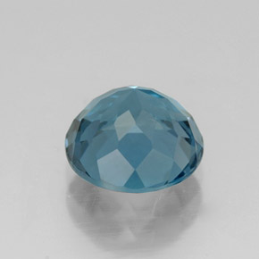 Topacio azul natural de 2,46 ct, corte redondo, VVS-VS