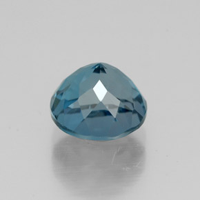Topacio azul natural de 2,20 ct, corte redondo, VVS