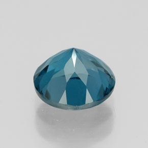 Topacio azul natural de 1,56 ct, corte redondo, VS