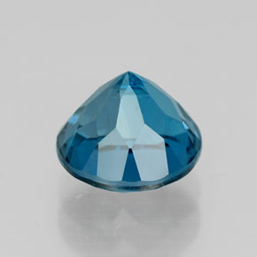Topacio azul natural de 1,84 ct, corte redondo, VS