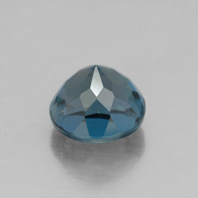 Topacio azul natural de 2,10 ct, corte redondo, VS