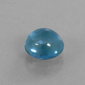 Topacio azul natural de 1,49 ct, corte redondo, transparente