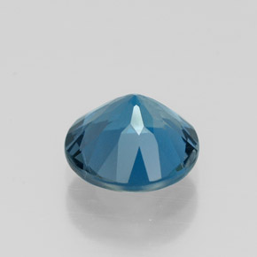 Topacio azul natural de 2,04 ct, corte redondo, VVS-VS