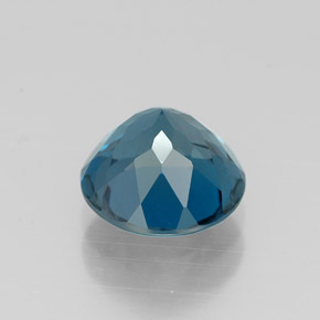 Topacio azul natural de 2,25 ct, corte redondo, VVS-VS