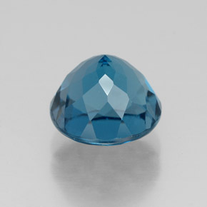 Topacio azul natural de 2,99 ct, corte redondo, VVS-VS