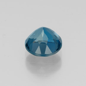 Topacio azul natural de 1,47 ct, corte redondo, VVS-VS
