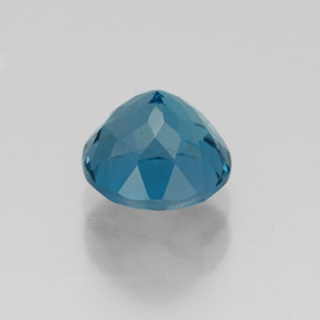 Topacio azul natural de 1,88 ct, corte redondo, VS