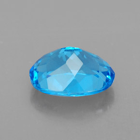 Topacio azul natural de 2,51 ct, corte óvalo, VVS