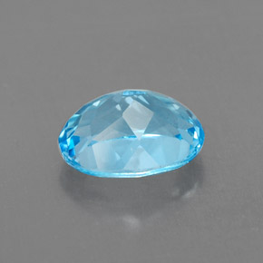 Topacio azul natural de 2,51 ct, corte óvalo, VVS