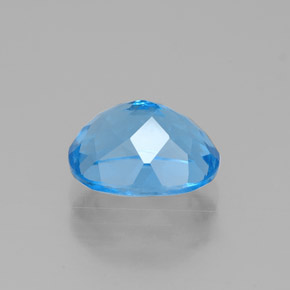 Topacio azul natural de 2,69 ct, corte óvalo, VVS