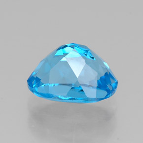 Topacio azul natural de 1,80 ct, corte óvalo, VVS