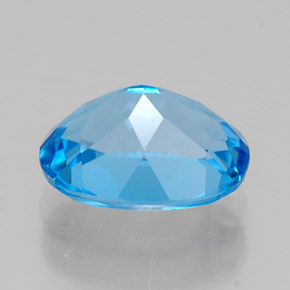 Topacio azul natural de 2,41 ct, corte óvalo, VVS