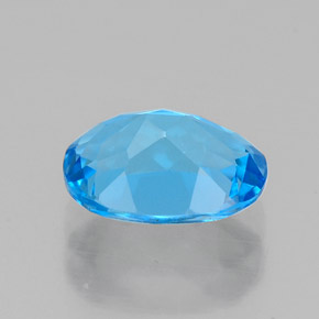 Topacio azul natural de 1,53 ct, corte óvalo, VVS