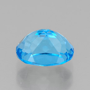 Topacio azul natural de 1,95 ct, corte óvalo, VVS