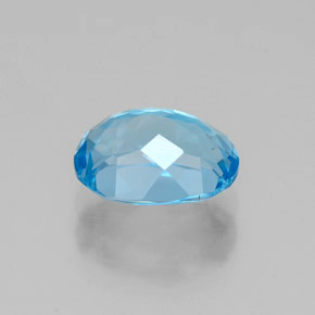 Topacio azul natural de 1,62 ct, corte óvalo, VVS