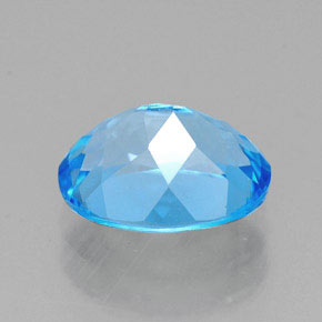 Topacio azul natural de 2,46 ct, corte óvalo, VVS