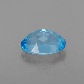 Topacio azul natural de 1,64 ct, corte óvalo, VVS
