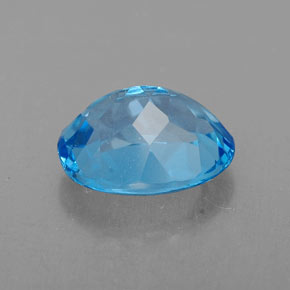 Topacio azul natural de 2,54 ct, corte óvalo, VVS