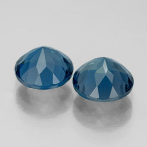 Gemas de topacio azul natural de  ct, corte redondo, VVS-VS