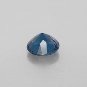 Topacio azul natural de 1,45 ct, corte redondo, VVS-VS