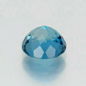 Topacio azul natural de 1,73 ct, corte redondo, VS-SI