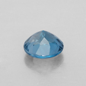 Topacio azul natural de 1,65 ct, corte redondo, VVS-VS