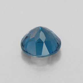 Topacio azul natural de 1,82 ct, corte redondo, VVS