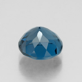 Topacio azul natural de 2,68 ct, corte redondo, VVS