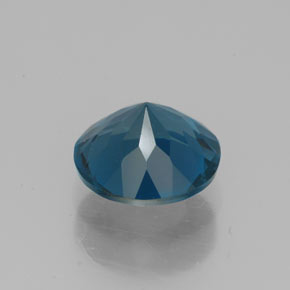 Topacio azul natural de 2,32 ct, corte redondo, VVS