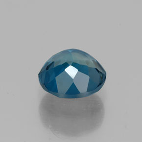 Topacio azul natural de 1,71 ct, corte redondo, VVS