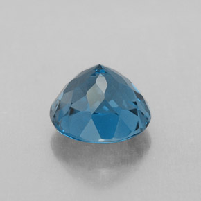 Topacio azul natural de 2,60 ct, corte redondo, VVS-VS