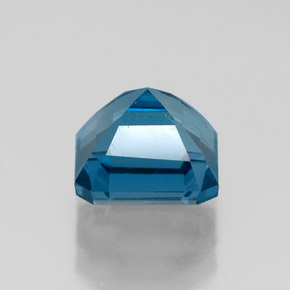 Topacio azul natural de 2,41 ct, corte esmeralda, VVS