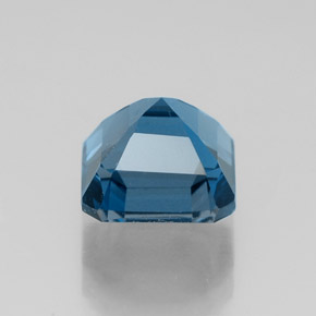 Topacio azul natural de 2,58 ct, corte esmeralda, VVS