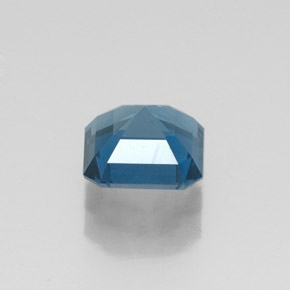 Topacio azul natural de 1,31 ct, corte esmeralda, VS