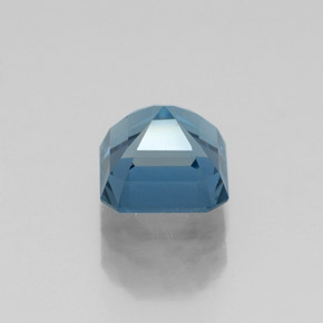 Topacio azul natural de 1,44 ct, corte esmeralda, VVS-VS