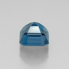 Topacio azul natural de 1,58 ct, corte esmeralda, VVS-VS