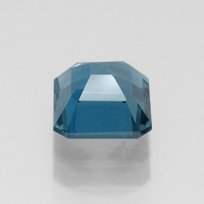 Topacio azul natural de 1,30 ct, corte esmeralda, VVS-VS