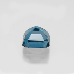 Topacio azul natural de 1,65 ct, corte esmeralda, VVS