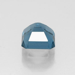 Topacio azul natural de 1,47 ct, corte esmeralda, VVS