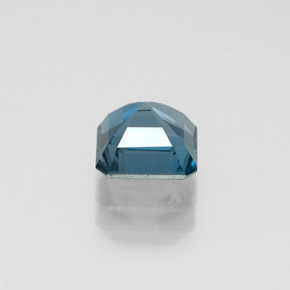 Topacio azul natural de 1,37 ct, corte esmeralda, VVS-VS