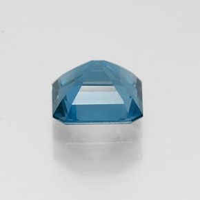 Topacio azul natural de 1,23 ct, corte esmeralda, VS