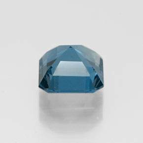 Topacio azul natural de 1,37 ct, corte esmeralda, VS