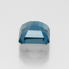Topacio azul natural de 1,50 ct, corte esmeralda, VS